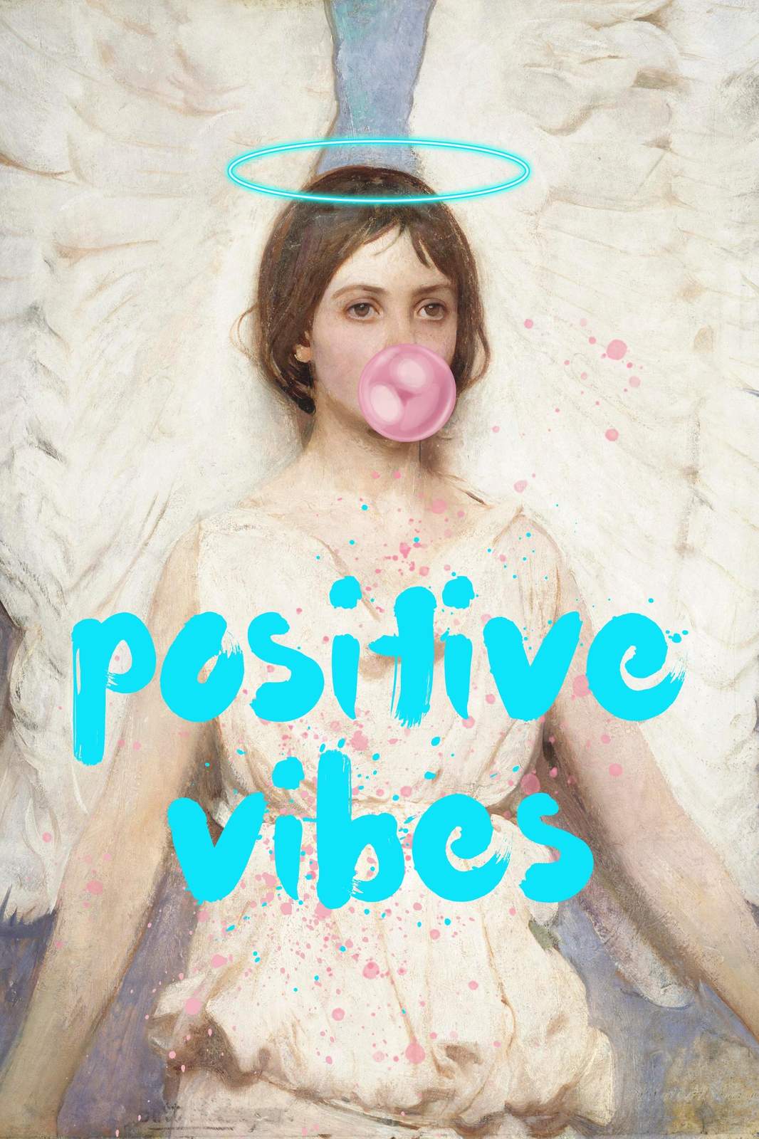 Angel Pop Art "Positive Vibes" Wall Art