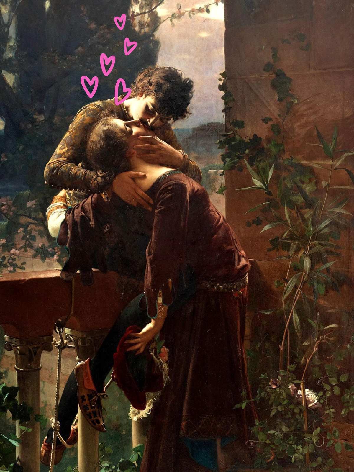 Romantic Renaissance Kiss Wall Art