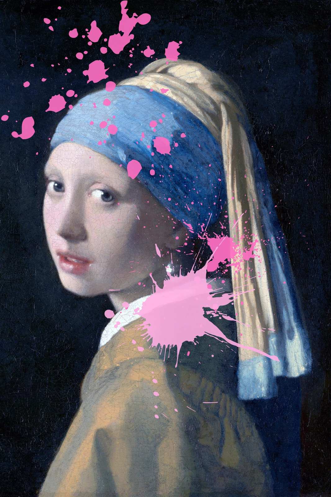Modern Pop Art Vermeer Girl Wall Art