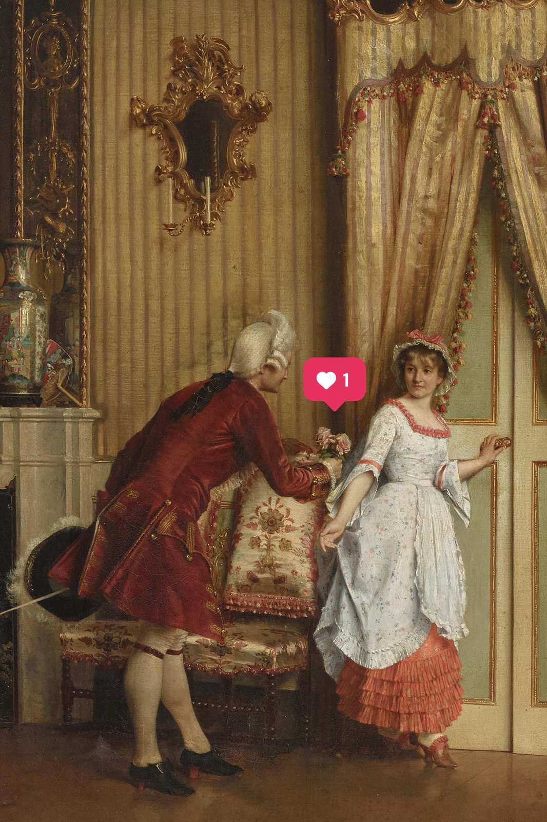 Romantic Encounter 18th Century Wall Art Wall Art