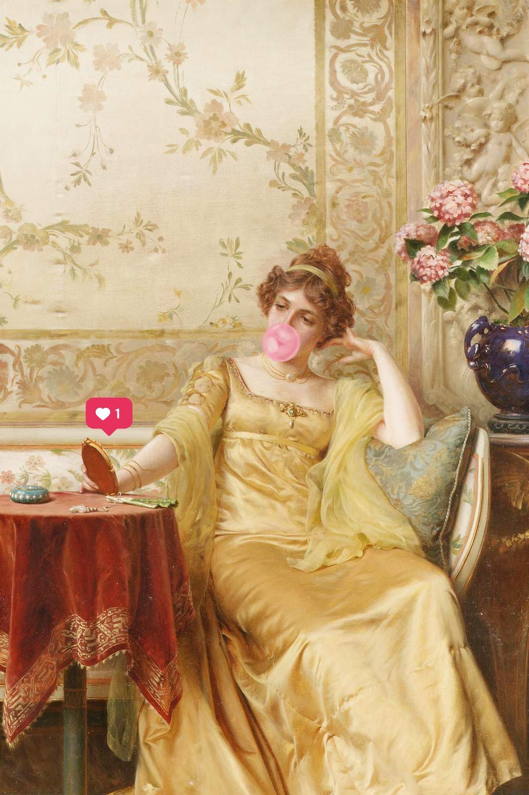 Regal Woman Bubblegum Aesthetic Wall Art