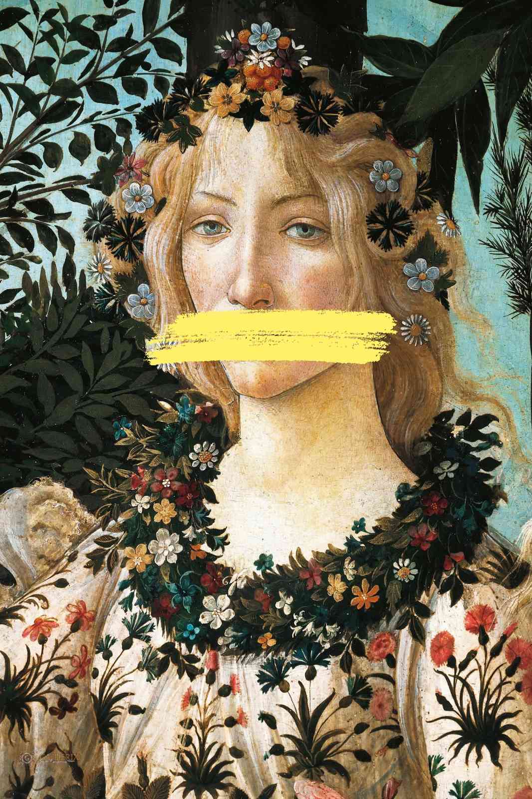 Renaissance Floral Portrait Wall Art