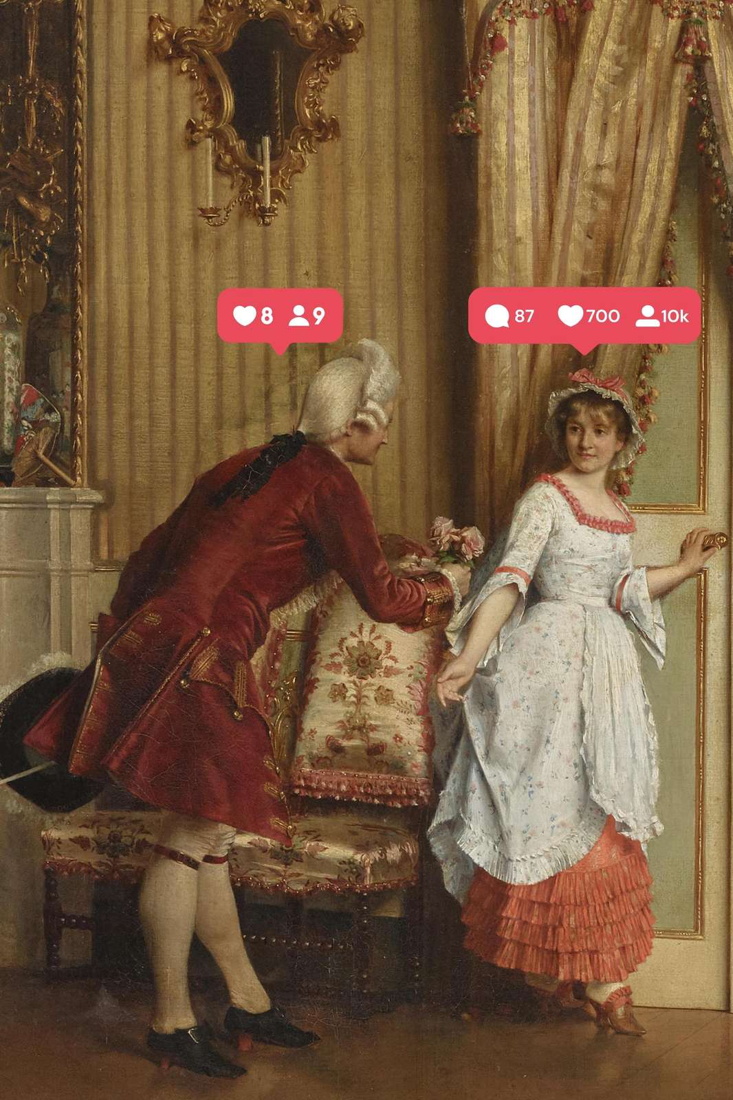Elegant Rococo Courtship Wall Art