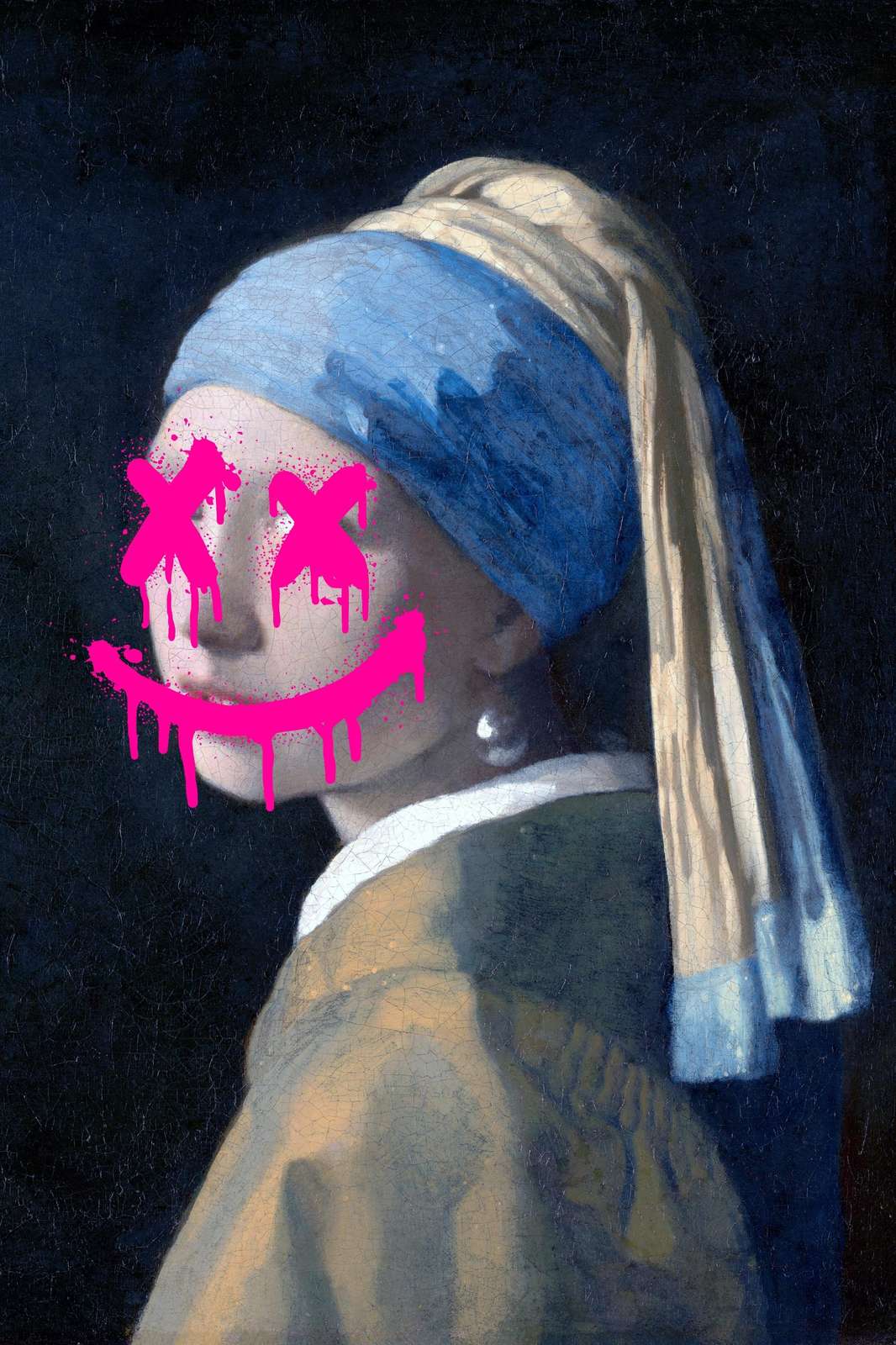 Graffiti Girl with Pearl Earring Wall Art