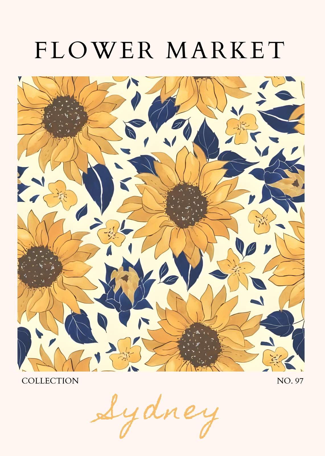 Vibrant Sunflower Garden Wall Art | Botanical Wall Art