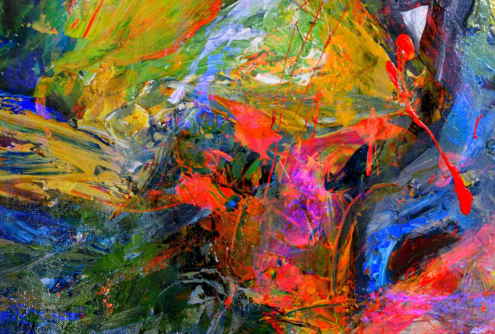 Vibrant Abstract Expressionism Wall Art