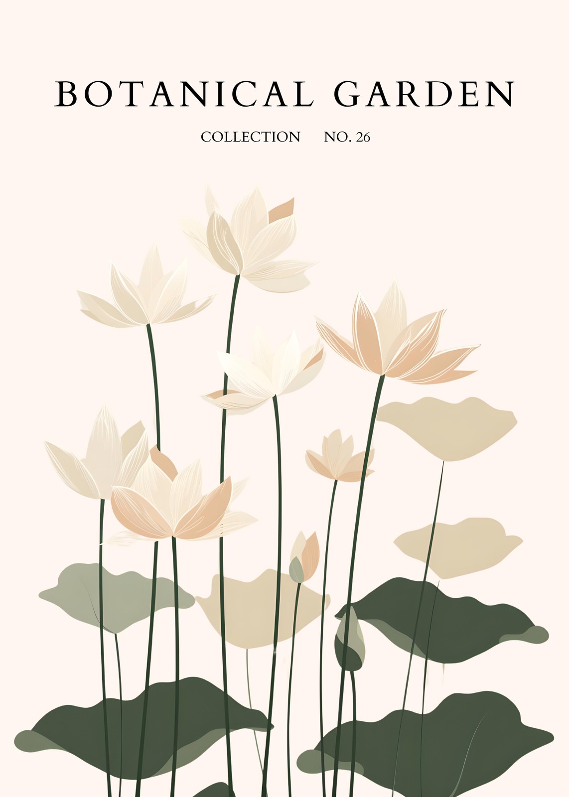 Serene Lotus Garden Aesthetic Wall Art