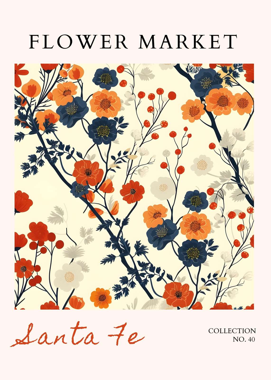 Vintage Flower Market Santa Fe Wall Art