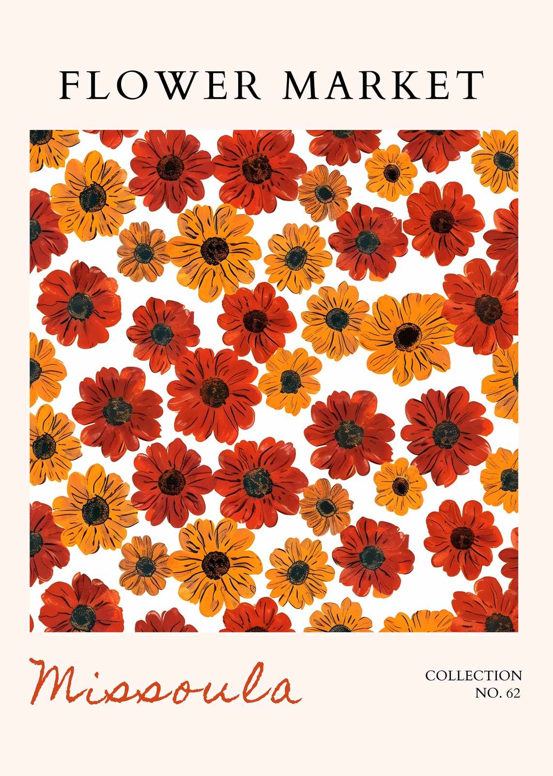 Vibrant Floral Market Missoula Wall Art