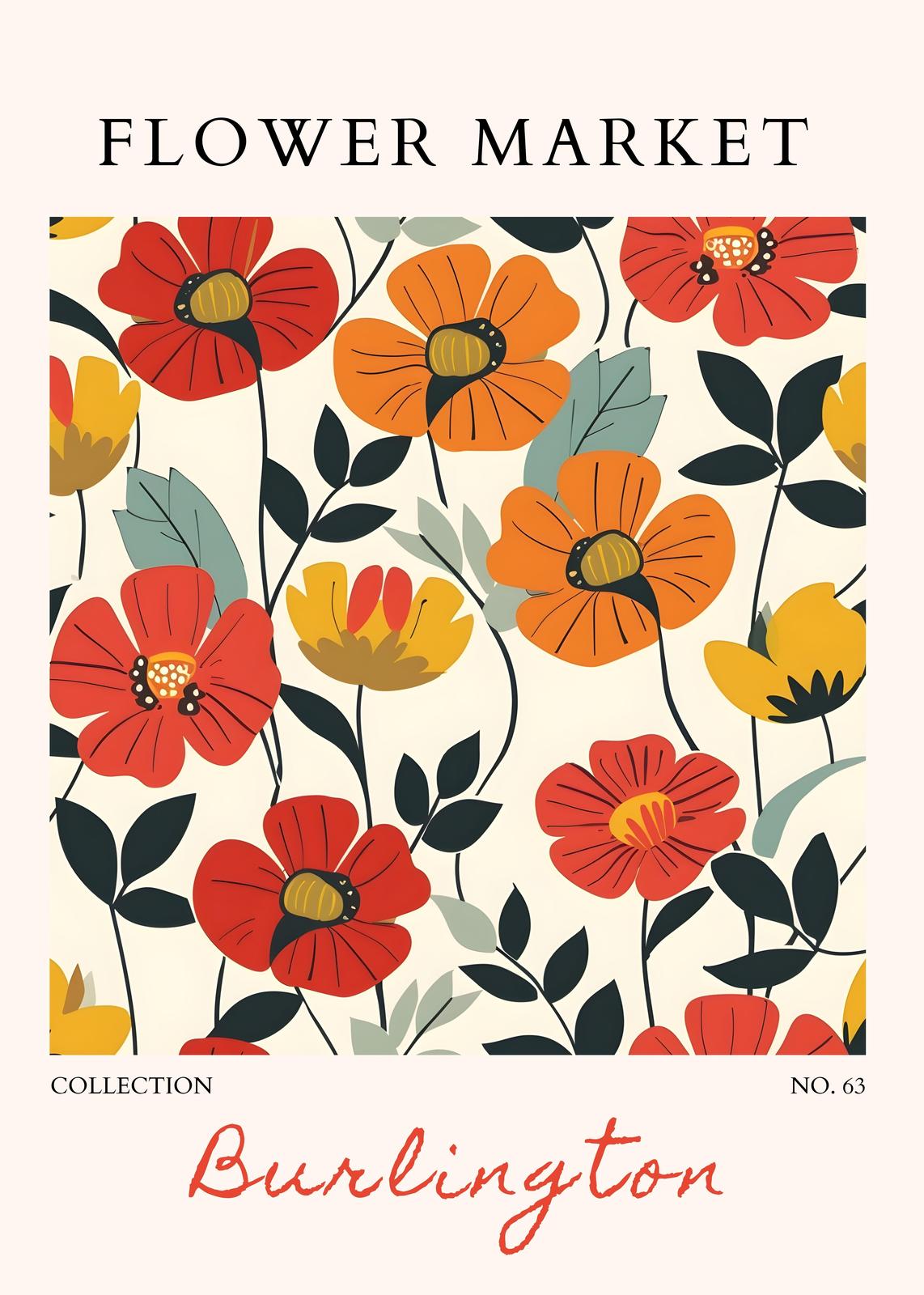 Vintage Floral 'Burlington' Wall Art