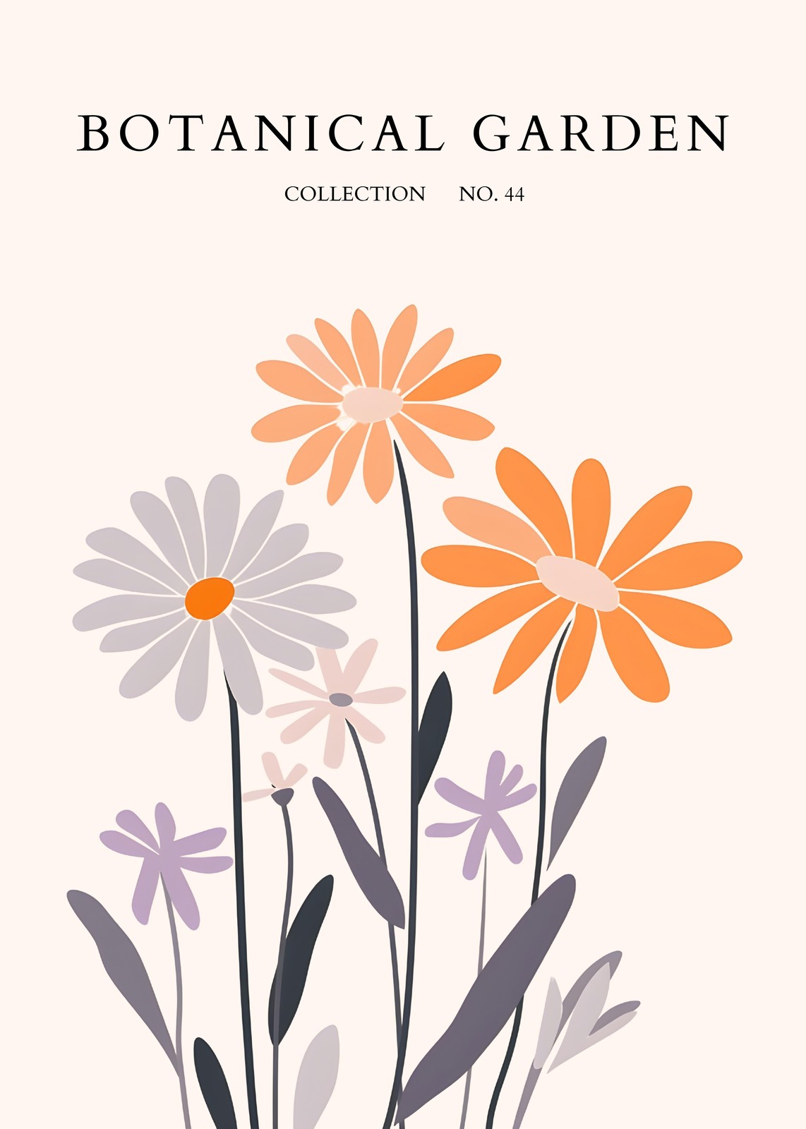 Botanical Garden Floral Daisy Wall Art