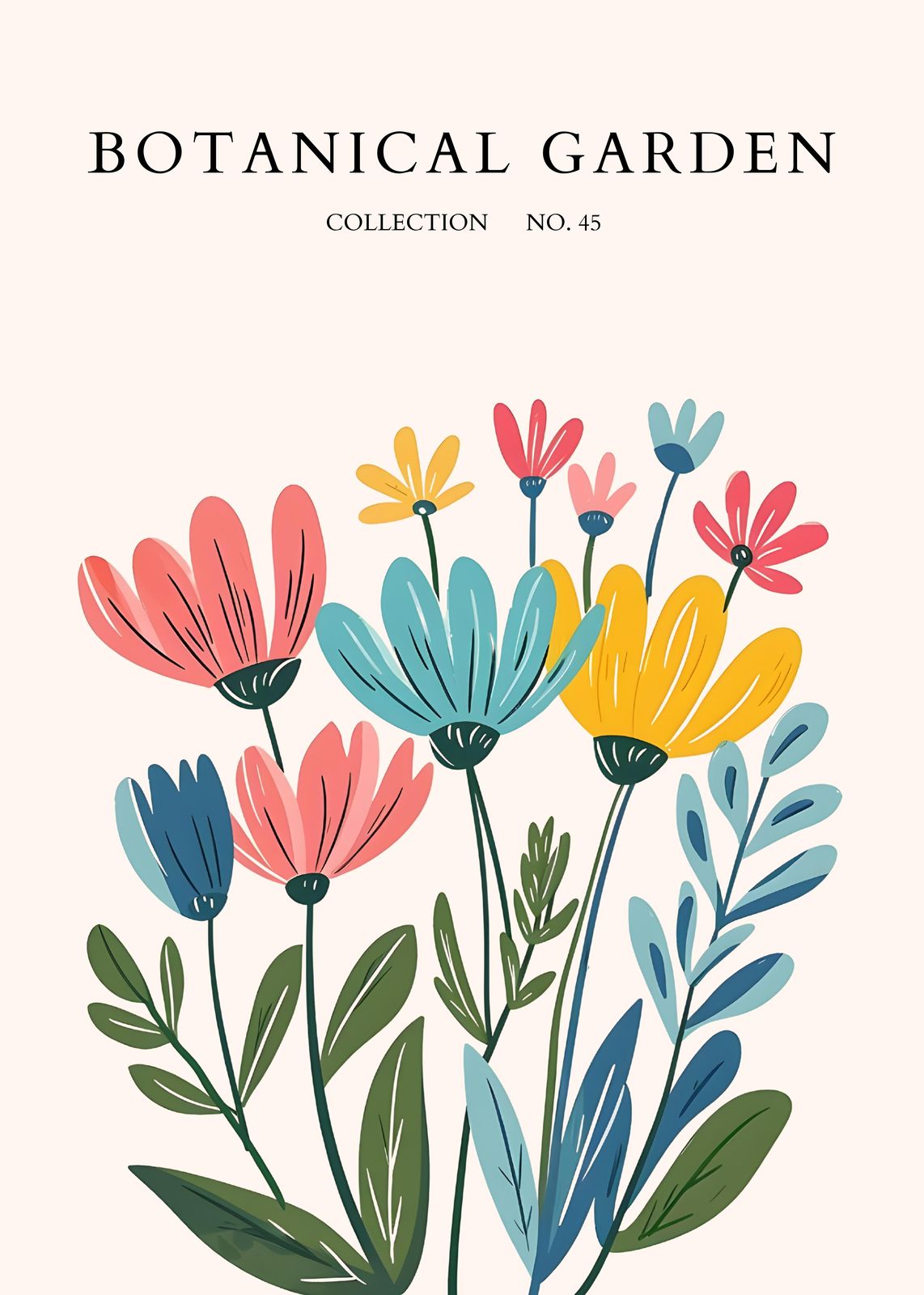 Vibrant Floral Garden Wall Art