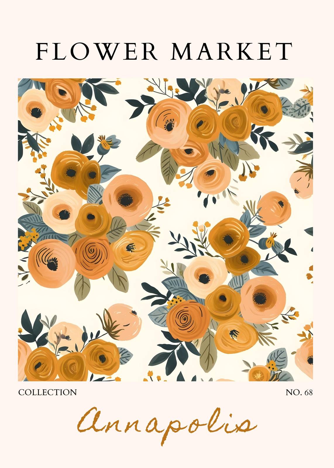 Vintage Floral Bouquet Wall Art