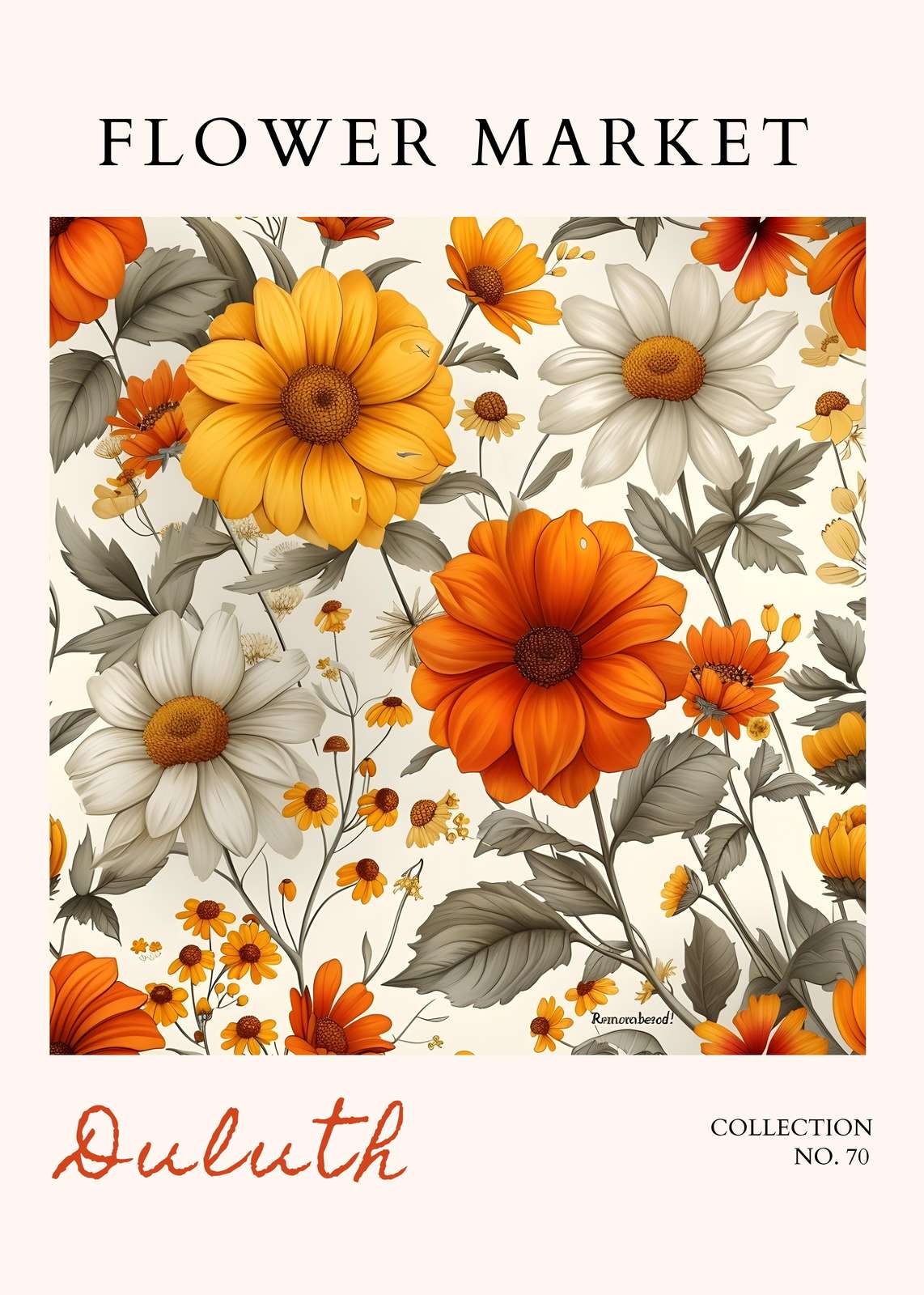 Vibrant Floral Market Daisy & Dahlia Wall Art