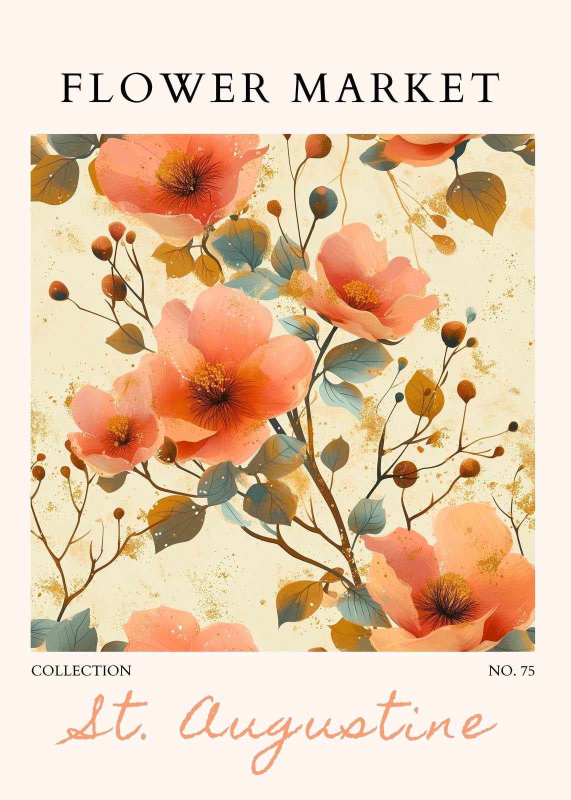 Floral Bloom Wall Art - Elegant Botanical Art