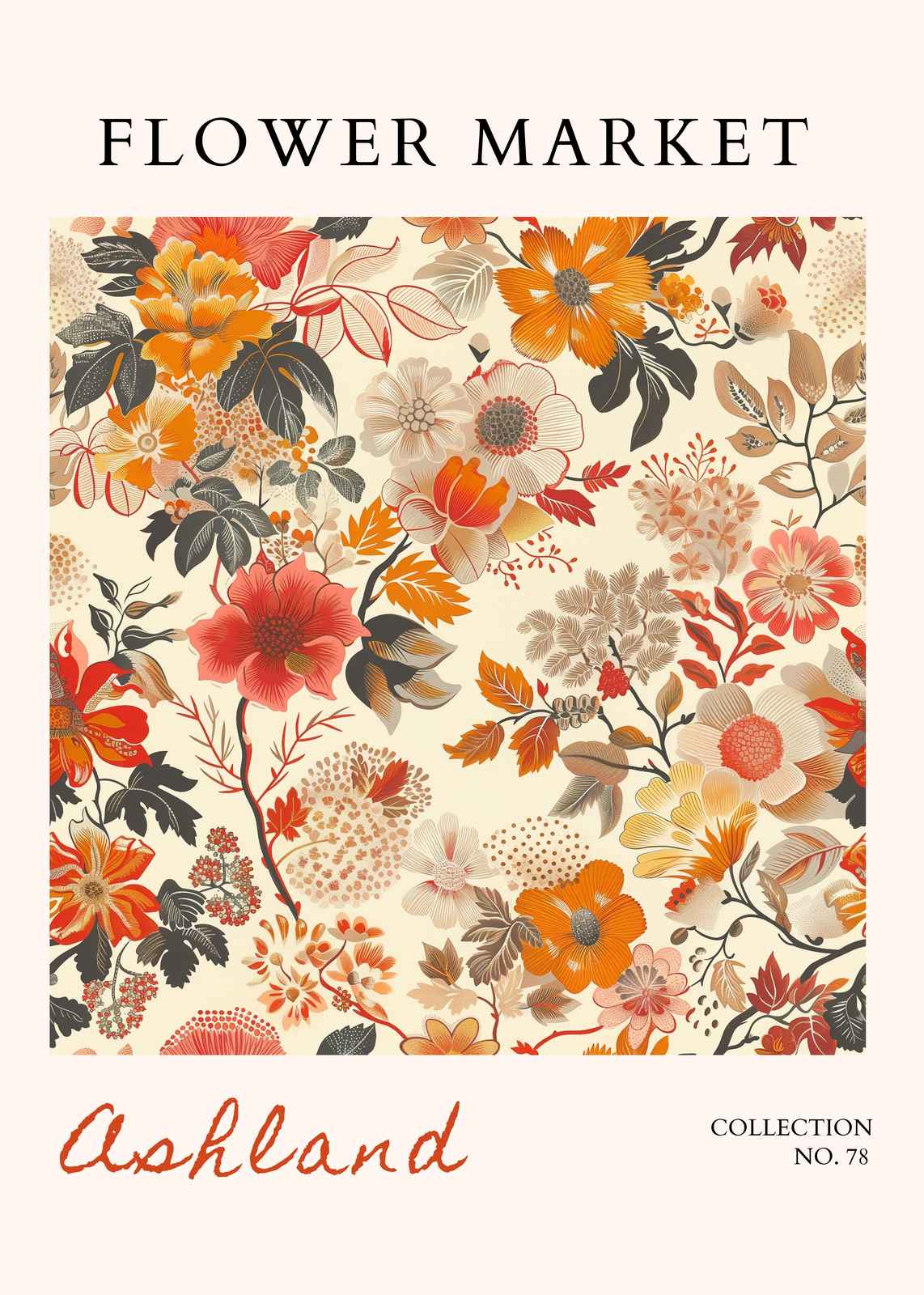 Vintage Floral Garden Wall Art
