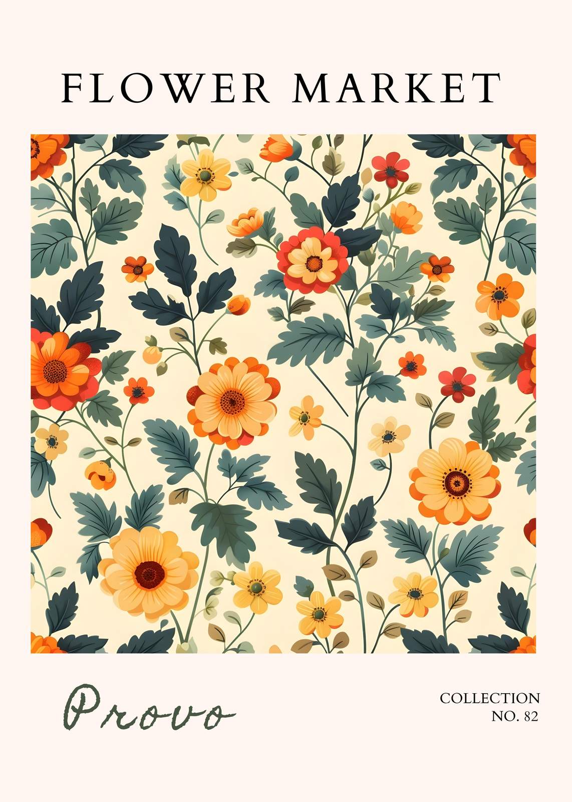 Vibrant Floral Garden Wall Art