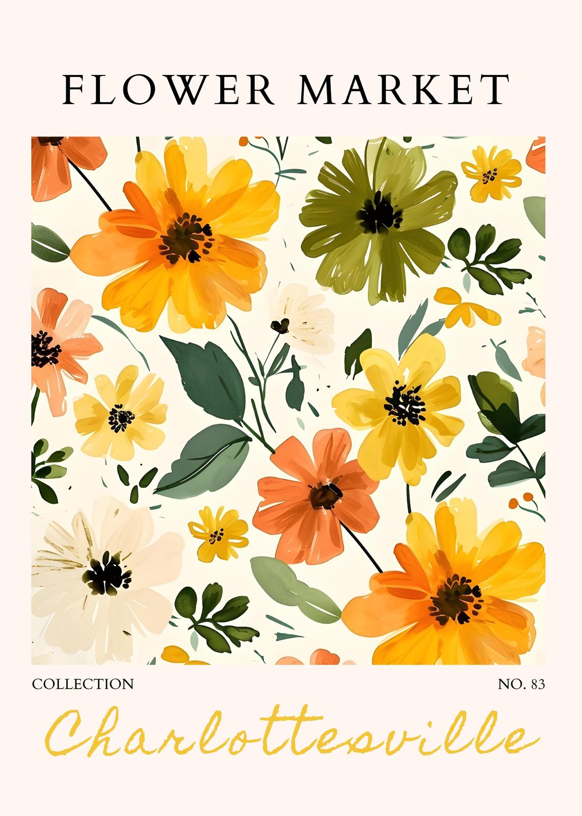 Vibrant Floral Garden Wall Art