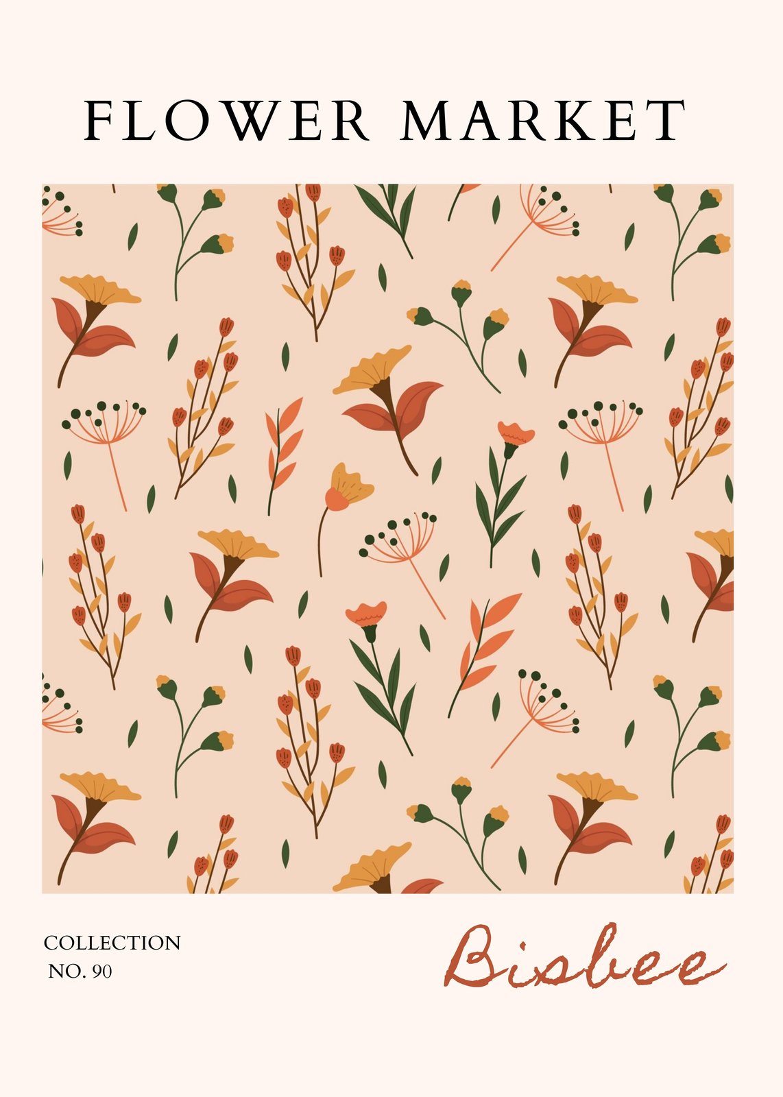 Abstract Botanical Flower Market Wall Art