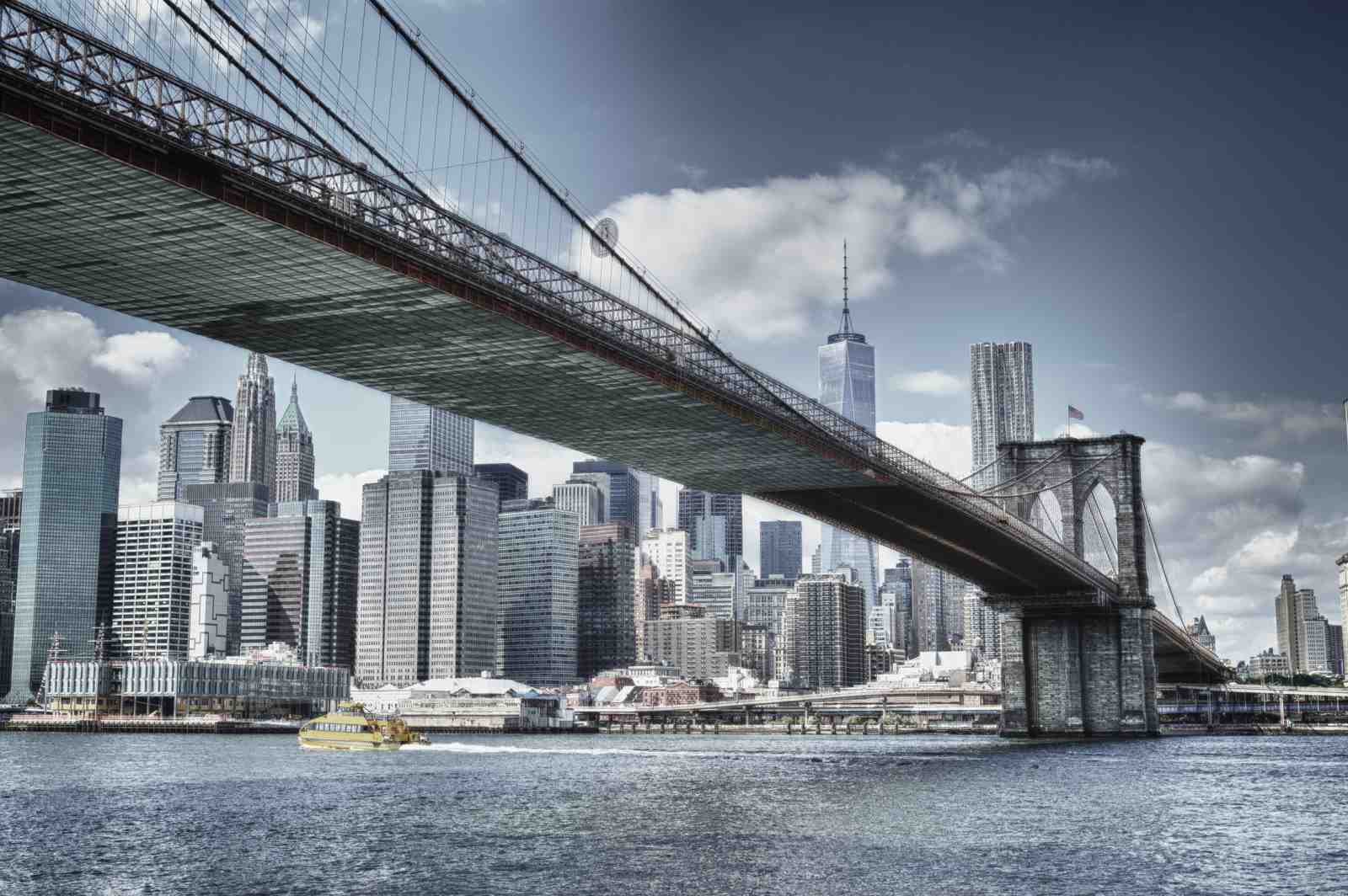 New York City Brooklyn Bridge Skyline Wall Art