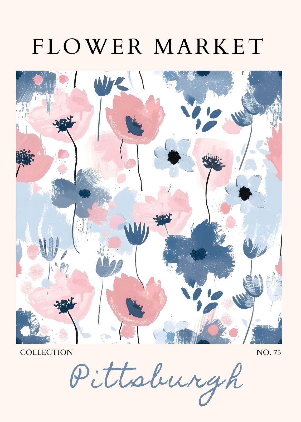 Modern Floral Art 'Pittsburgh' Wall Art