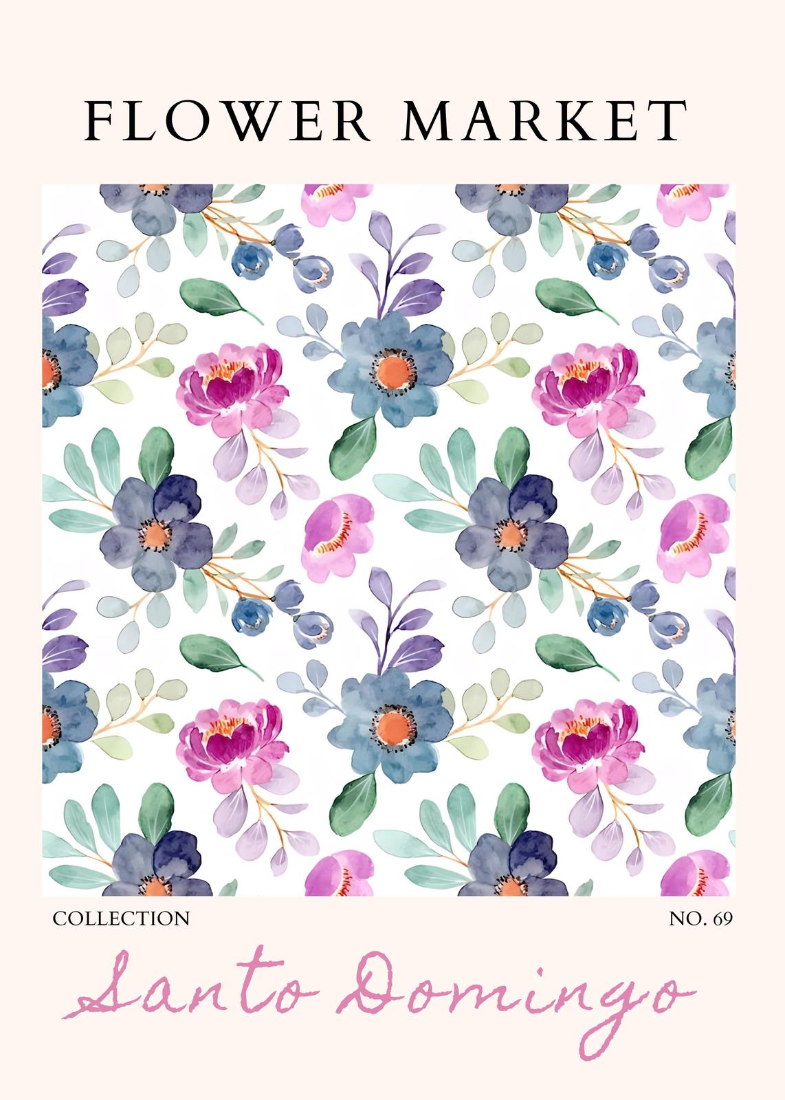 Floral Delight Watercolor Flowers Wall Art