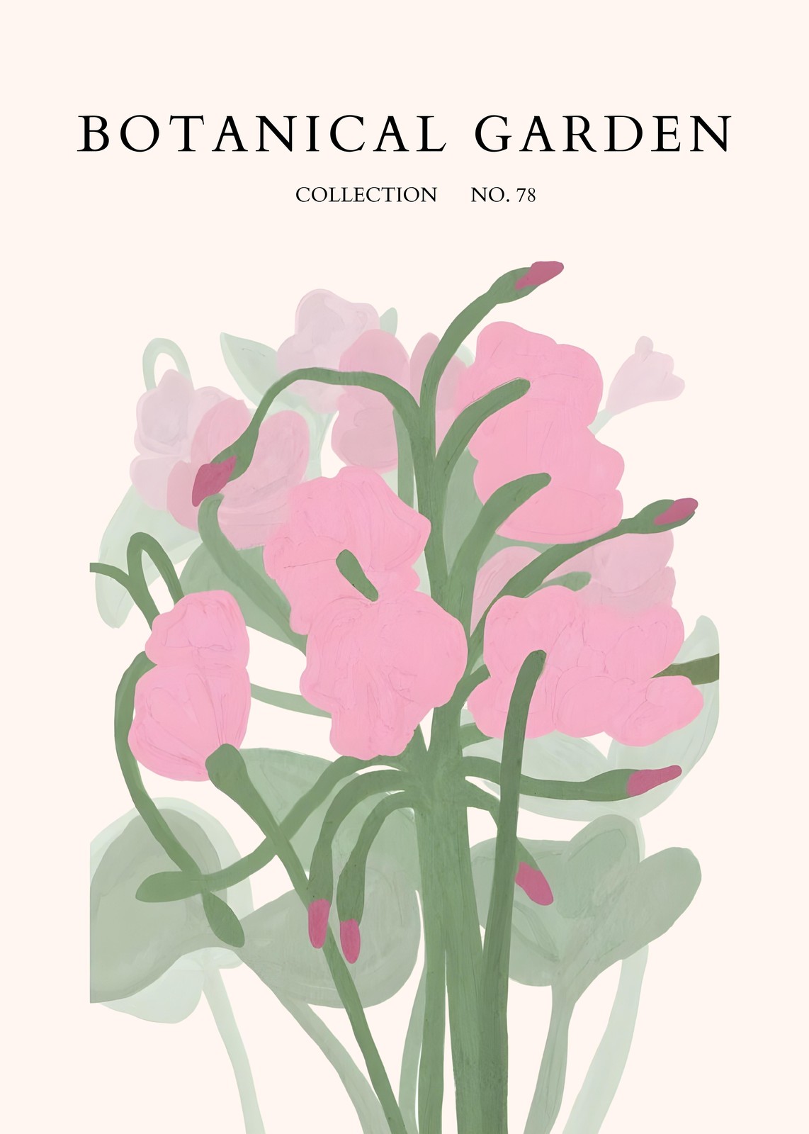 Pink Botanical Garden No. 78 Wall Art