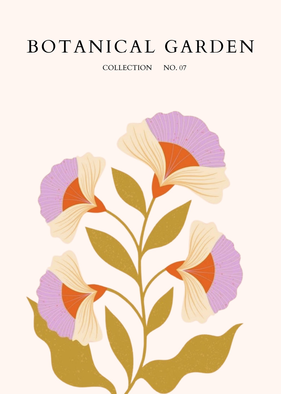 Mid-Century Floral Botanical Garden Wall Art