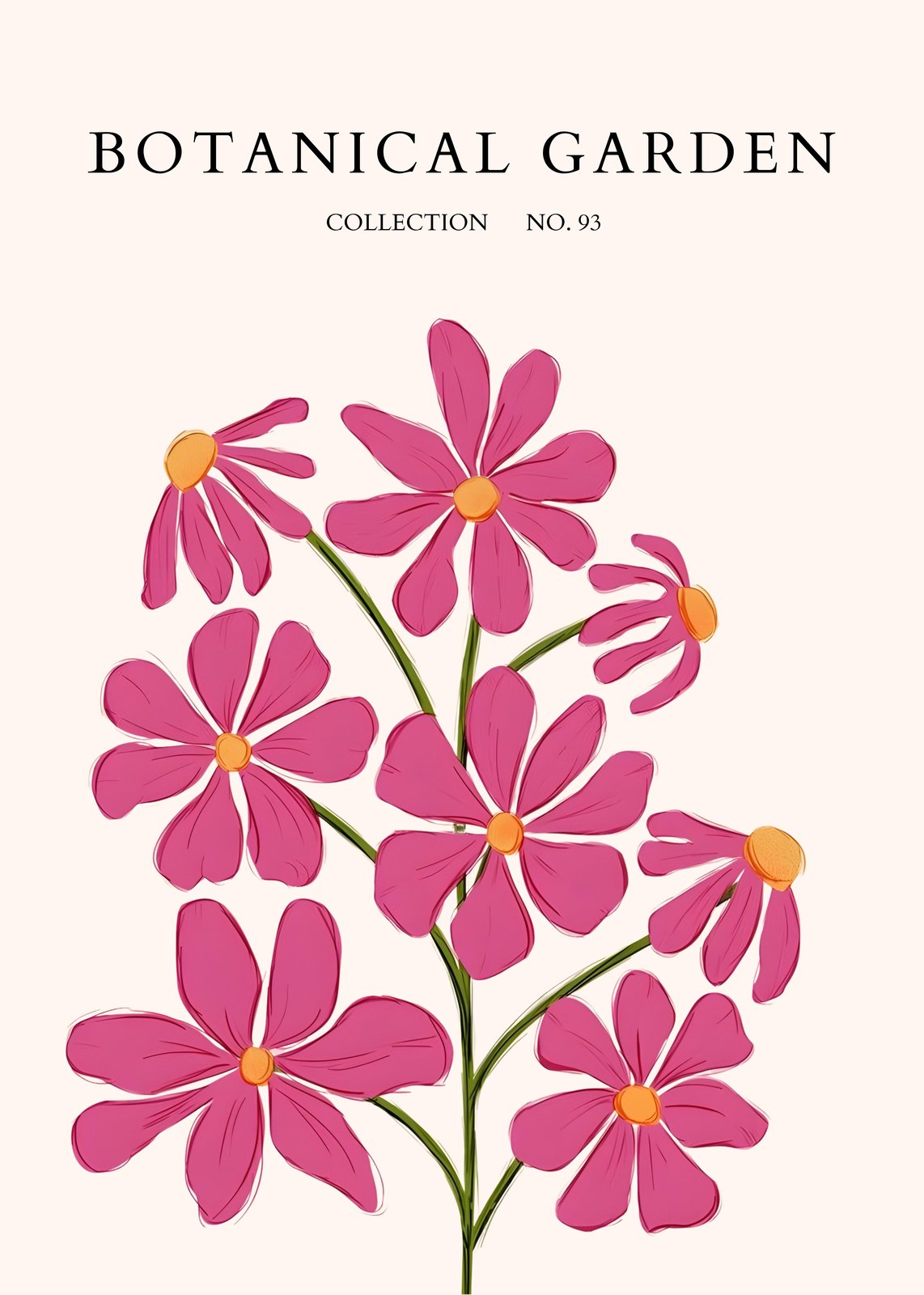Vibrant Floral Garden Collection No. 93 Wall Art