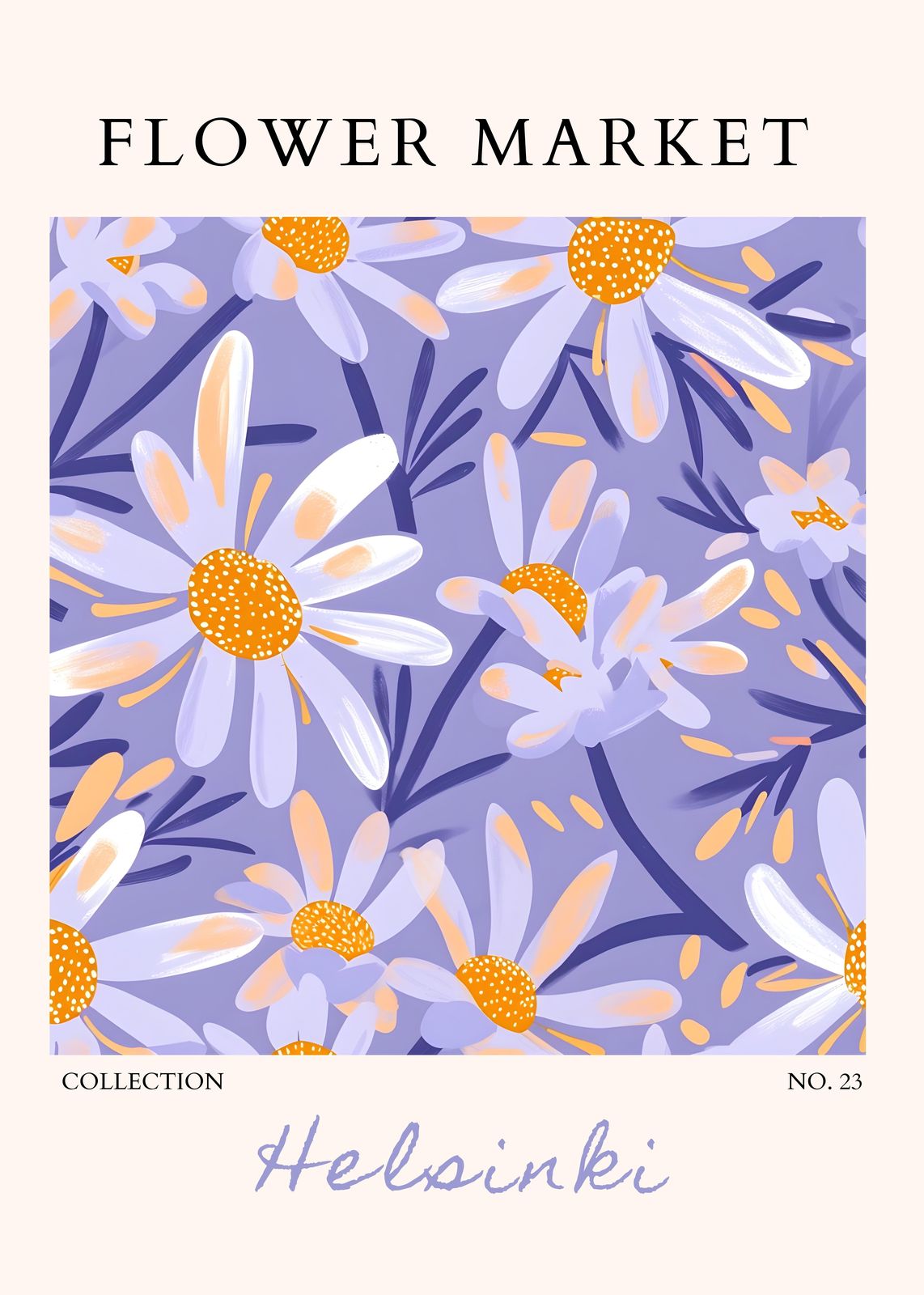Modern Floral Daisy Helsinki Wall Art