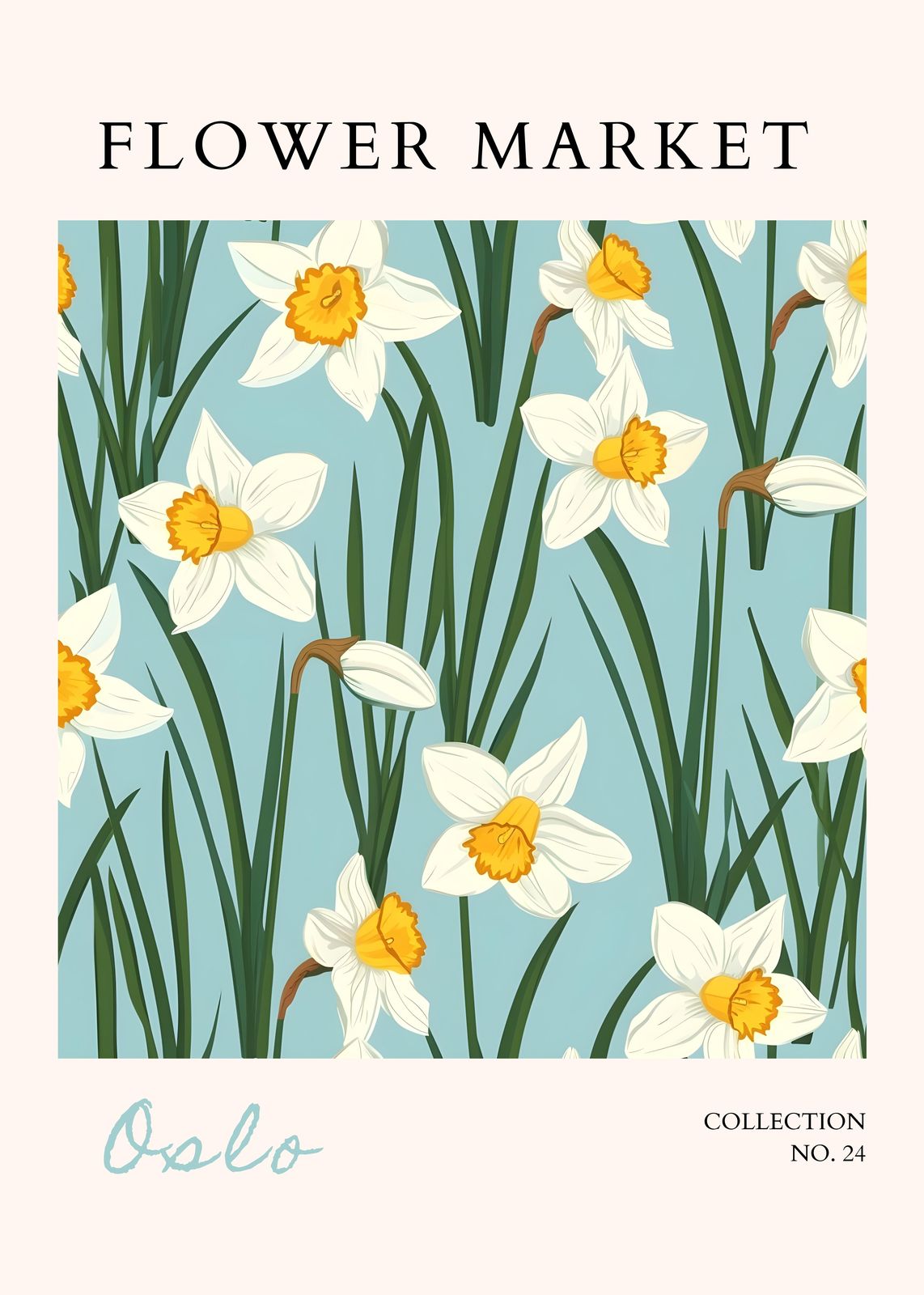 Daffodil Flower Market Wall Art