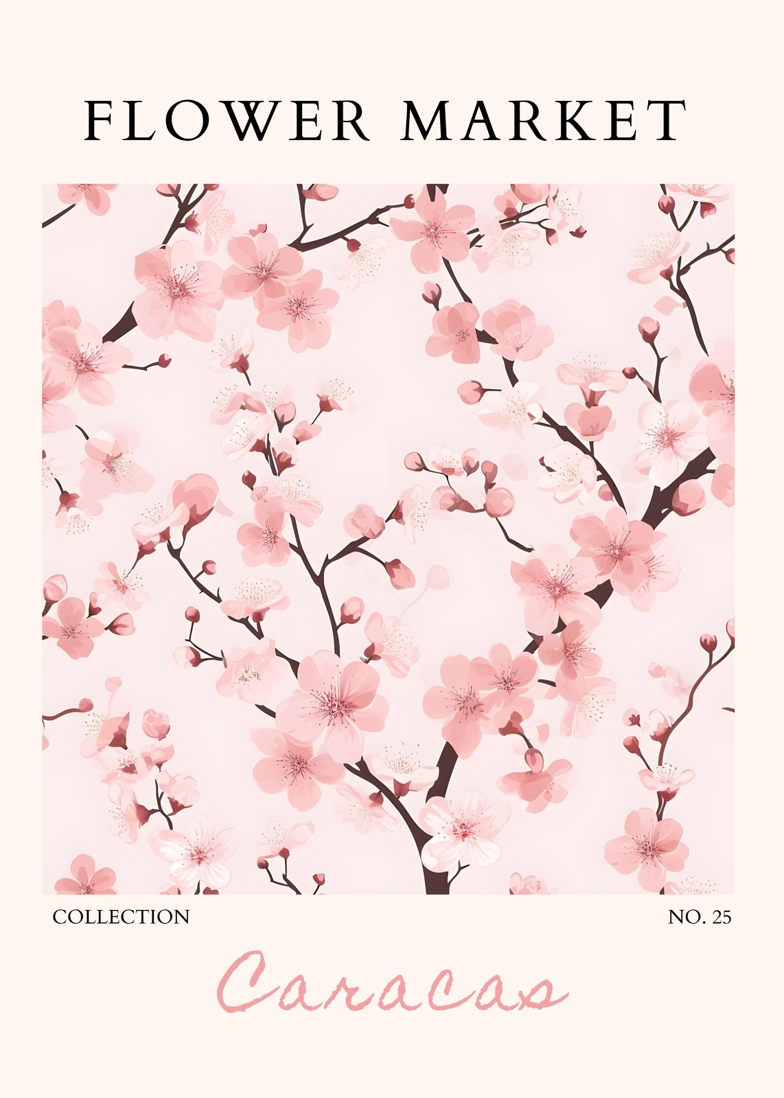 Delicate Cherry Blossom Floral Wall Art