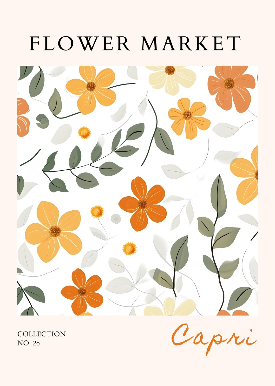 Capri Flower Market Wall Art