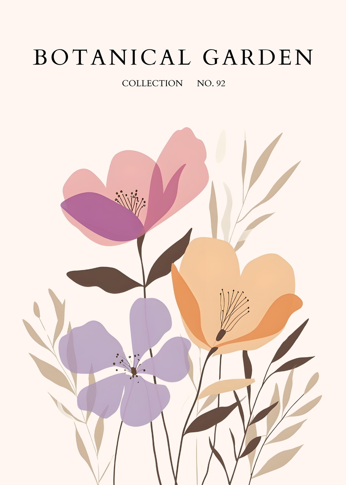 Botanical Garden Flowers Wall Art