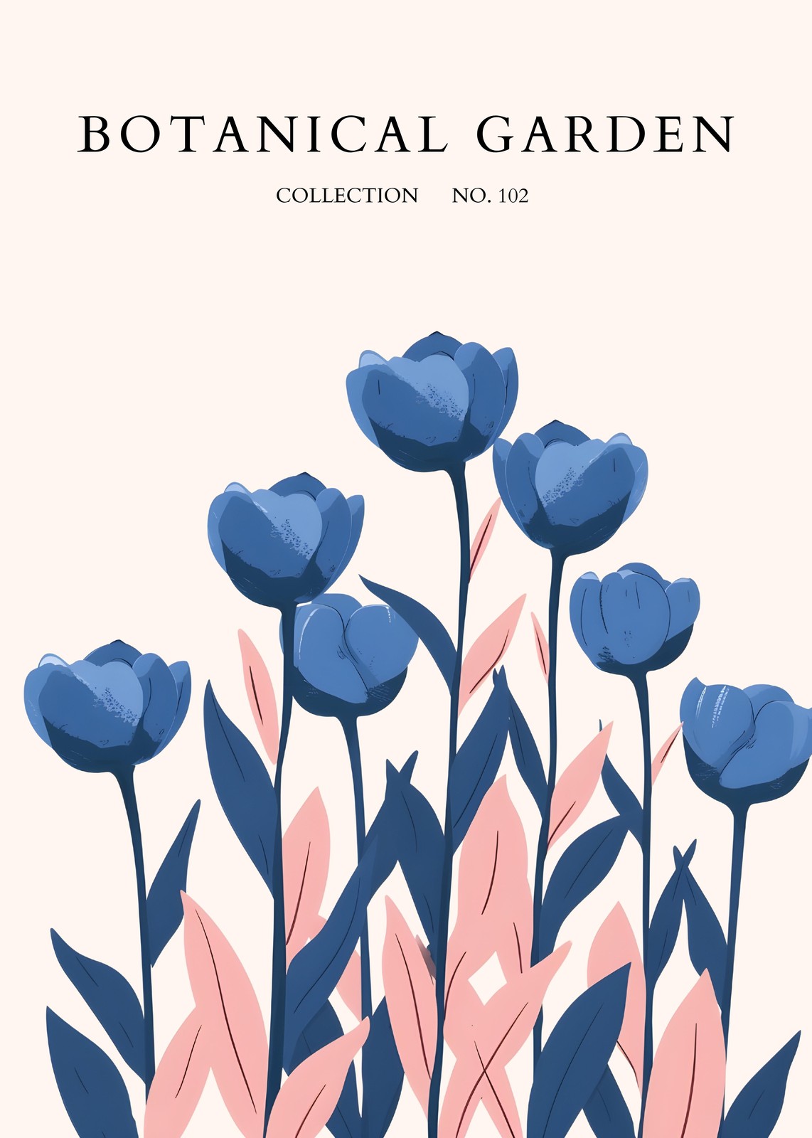Botanical Garden Blue Floral Wall Art