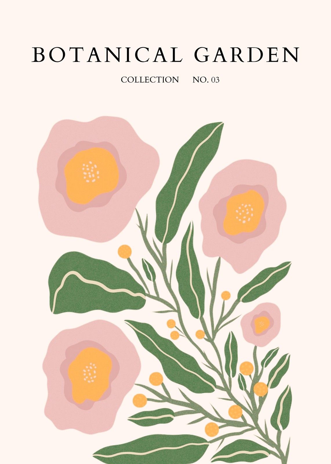 Pink Floral Botanical Garden Wall Art