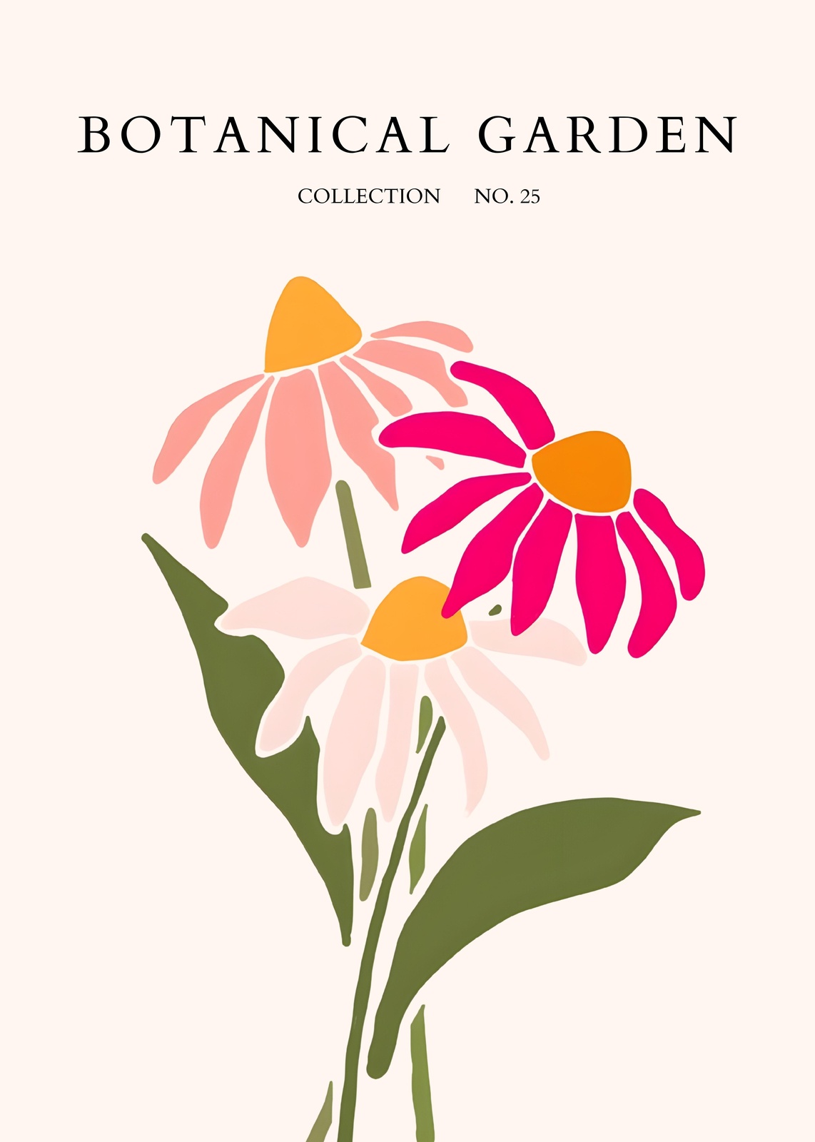 Vibrant Botanical Garden Flowers Wall Art
