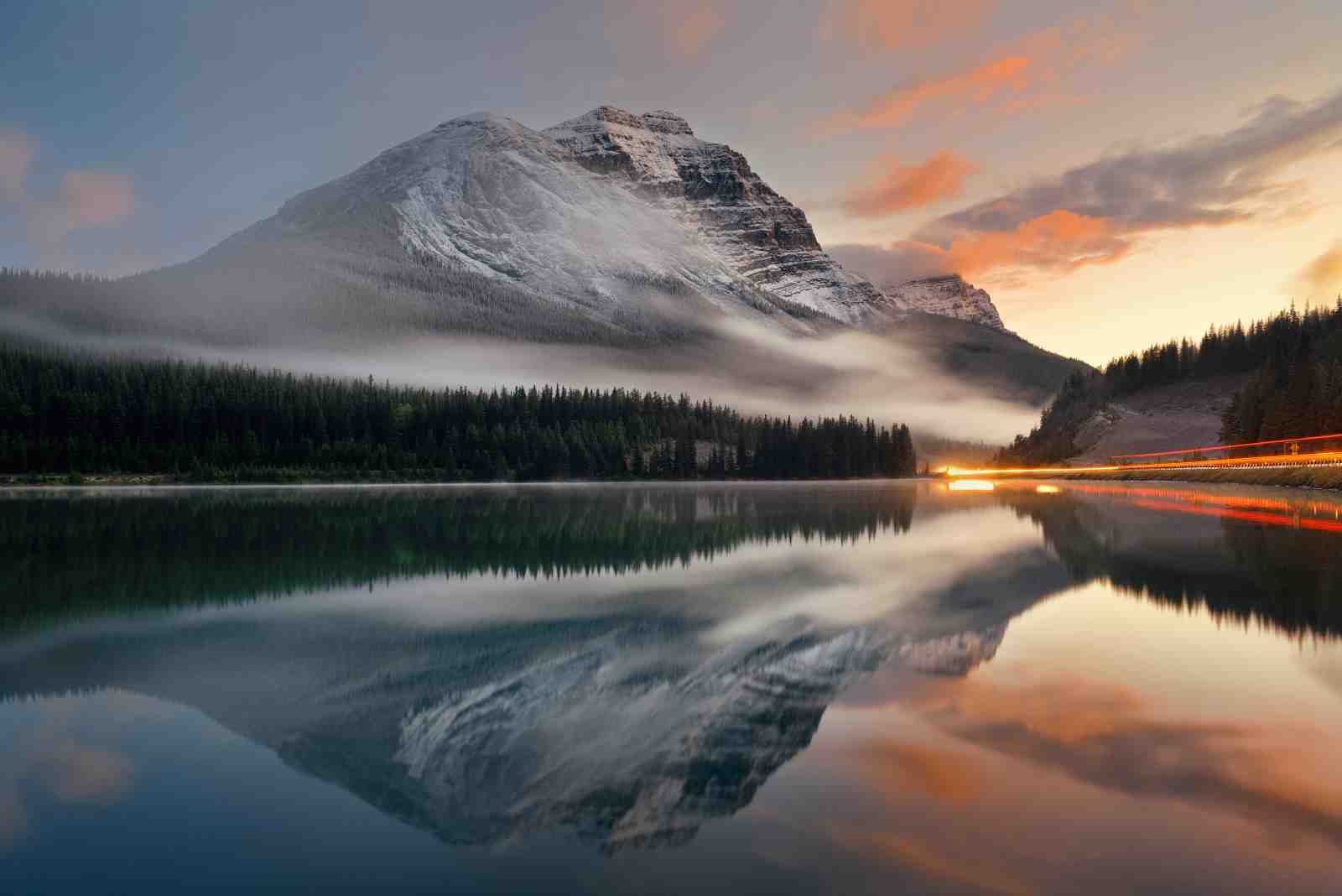 Serene Mountain Lake Reflection Wall Art
