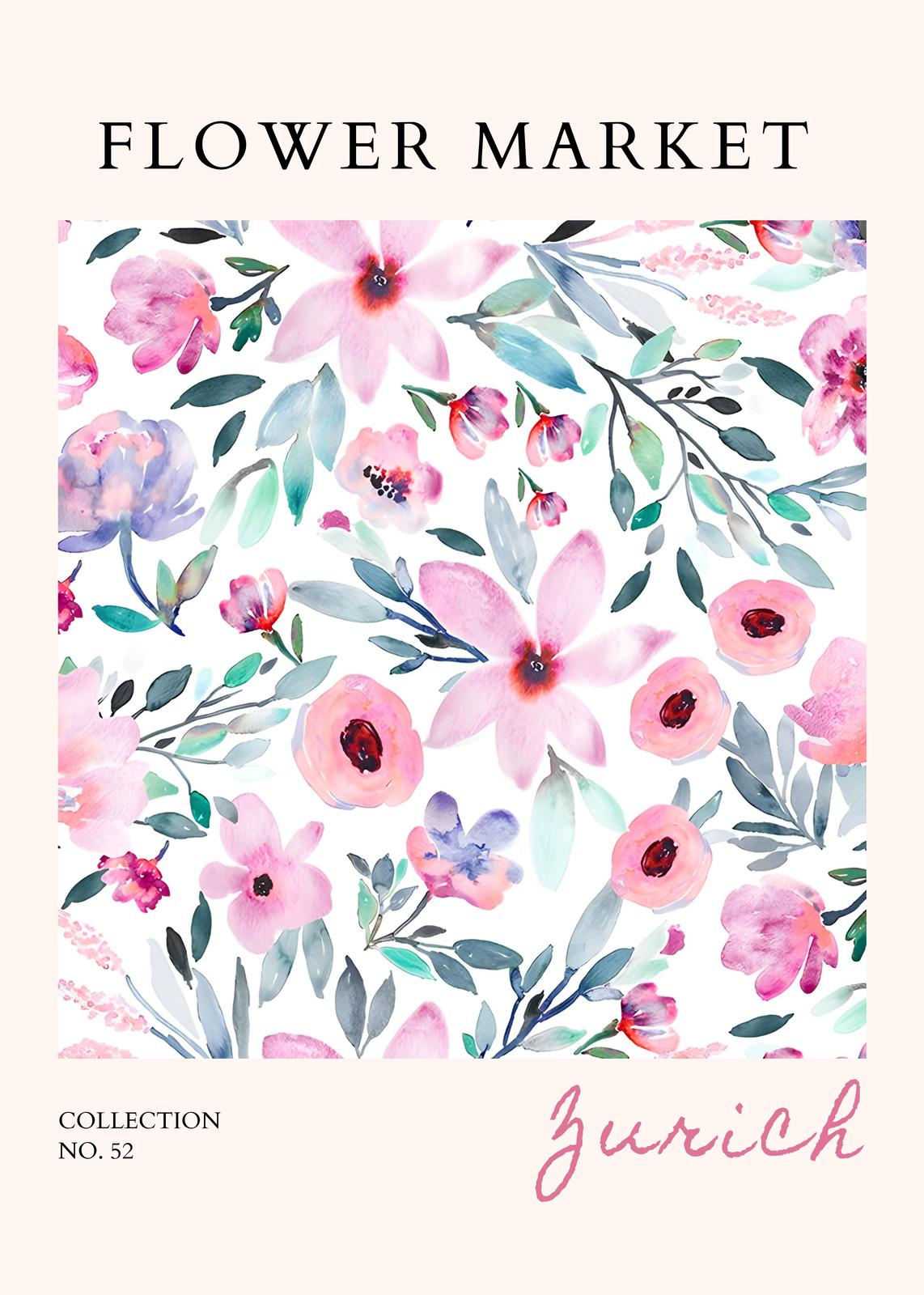 Watercolor Floral Delight Wall Art