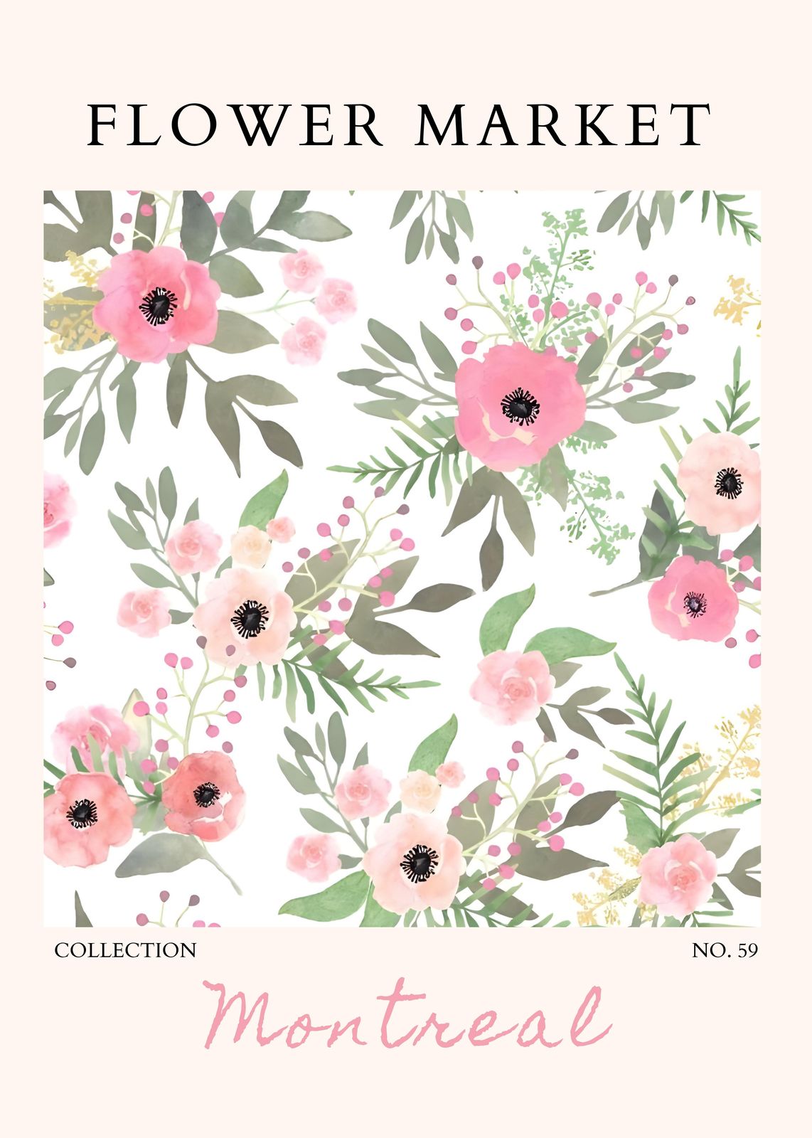 Montreal Watercolor Floral Wall Art