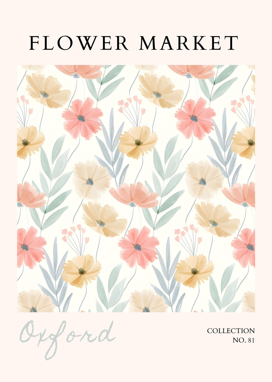 Floral Meadow Watercolor Wall Art | Oxford Collection