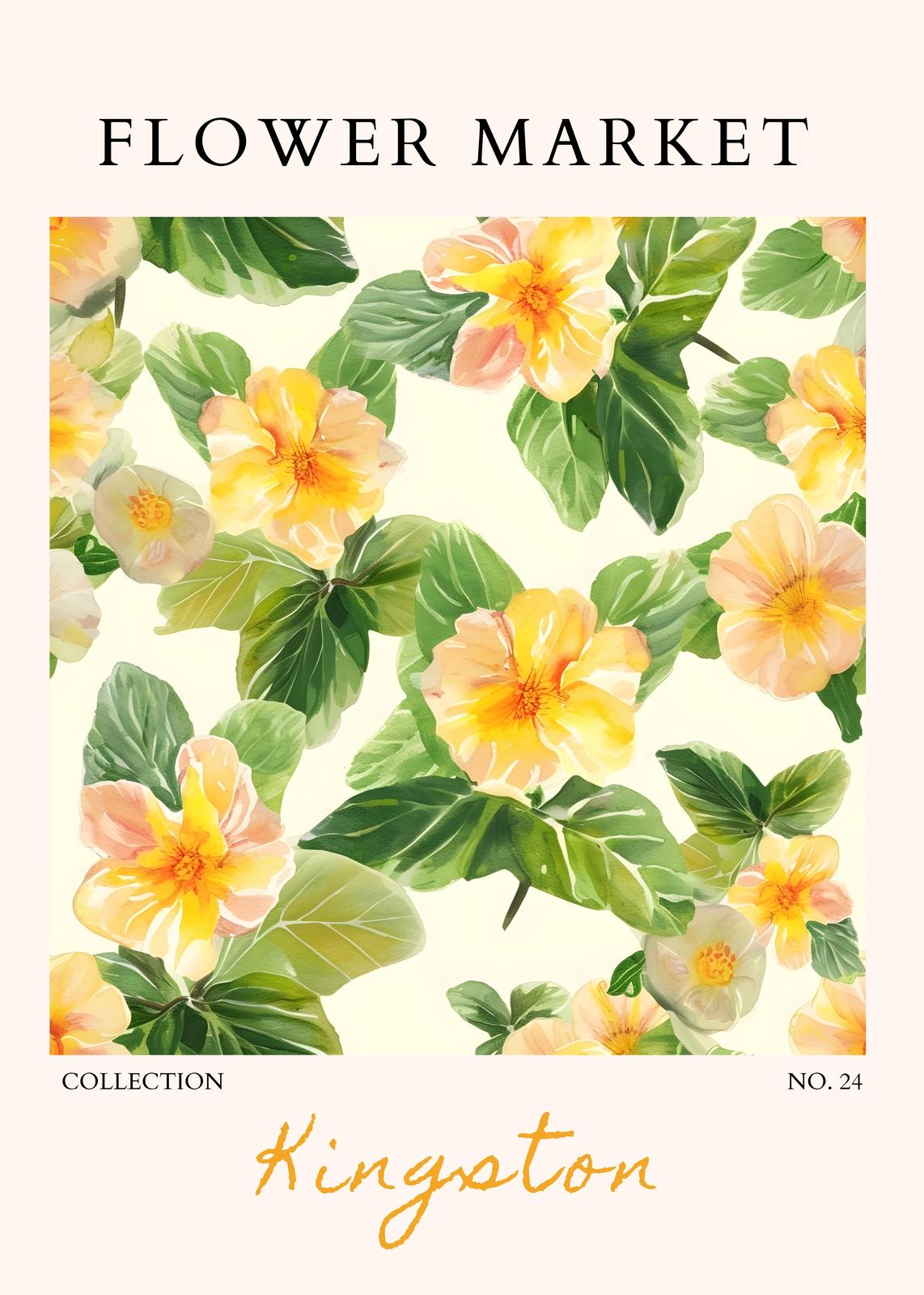 Vibrant Floral 'Flower Market' Wall Art