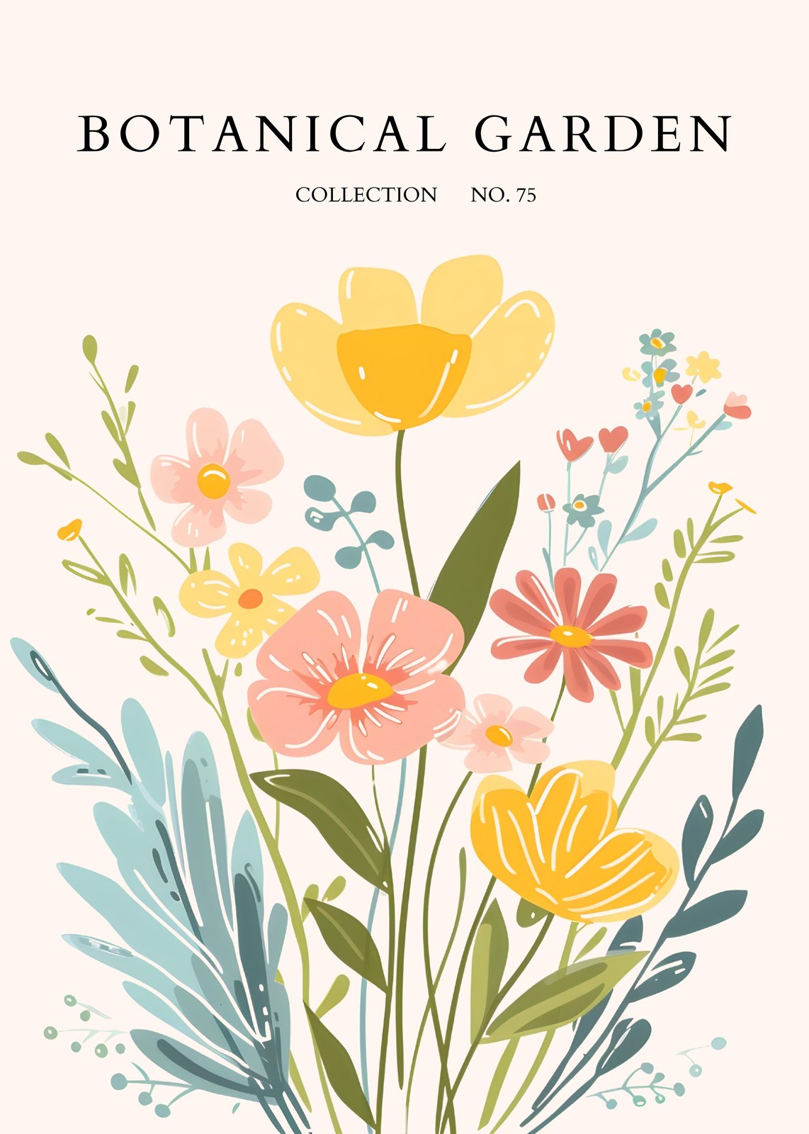 Botanical Garden Floral Art Wall Art