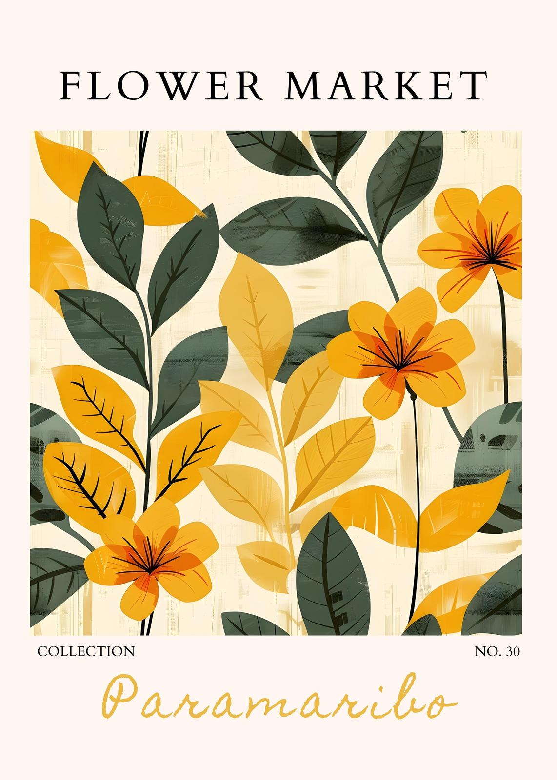 Vibrant Floral Market Wall Art