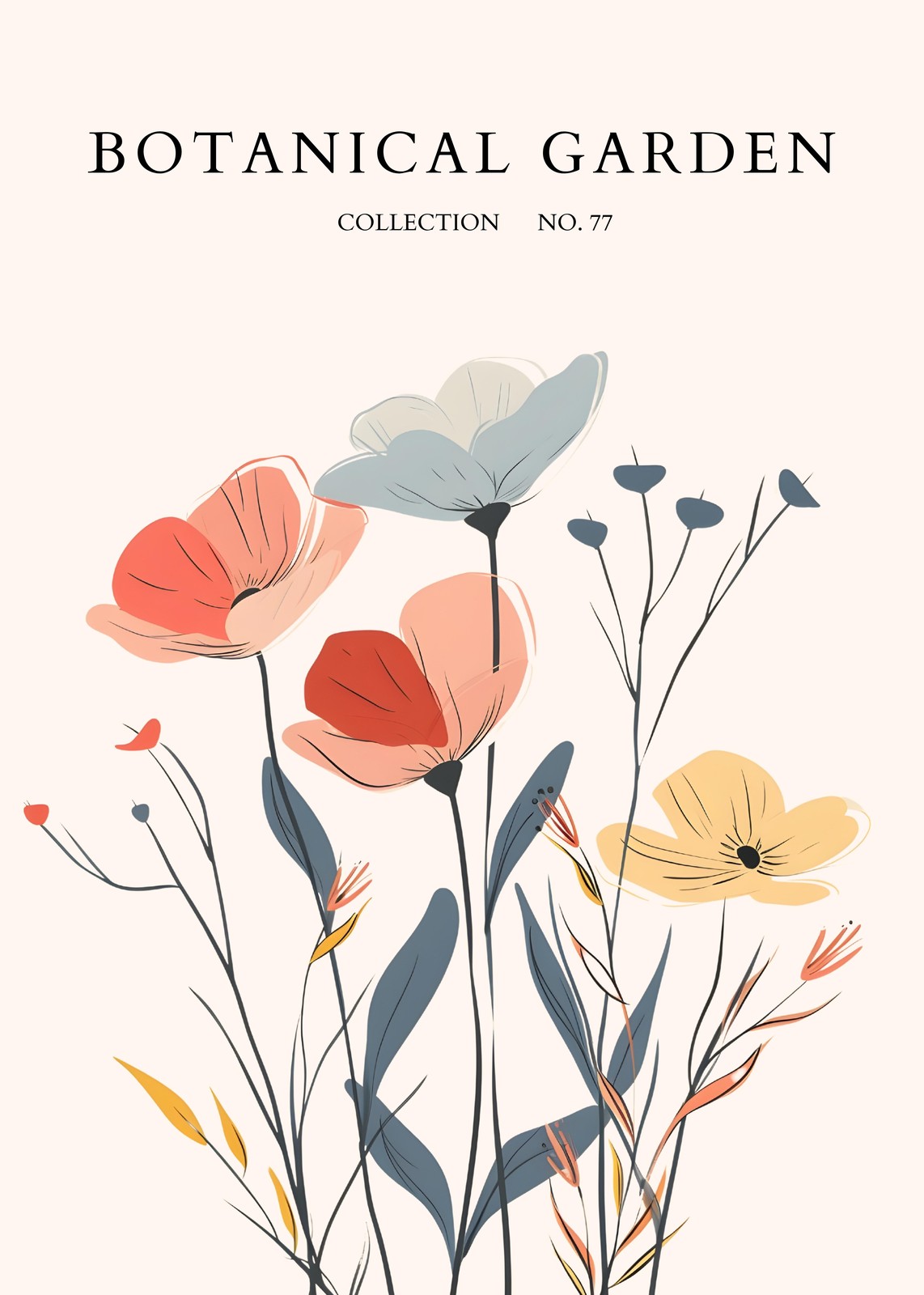 Modern Floral Art 'Botanical Garden' Wall Art