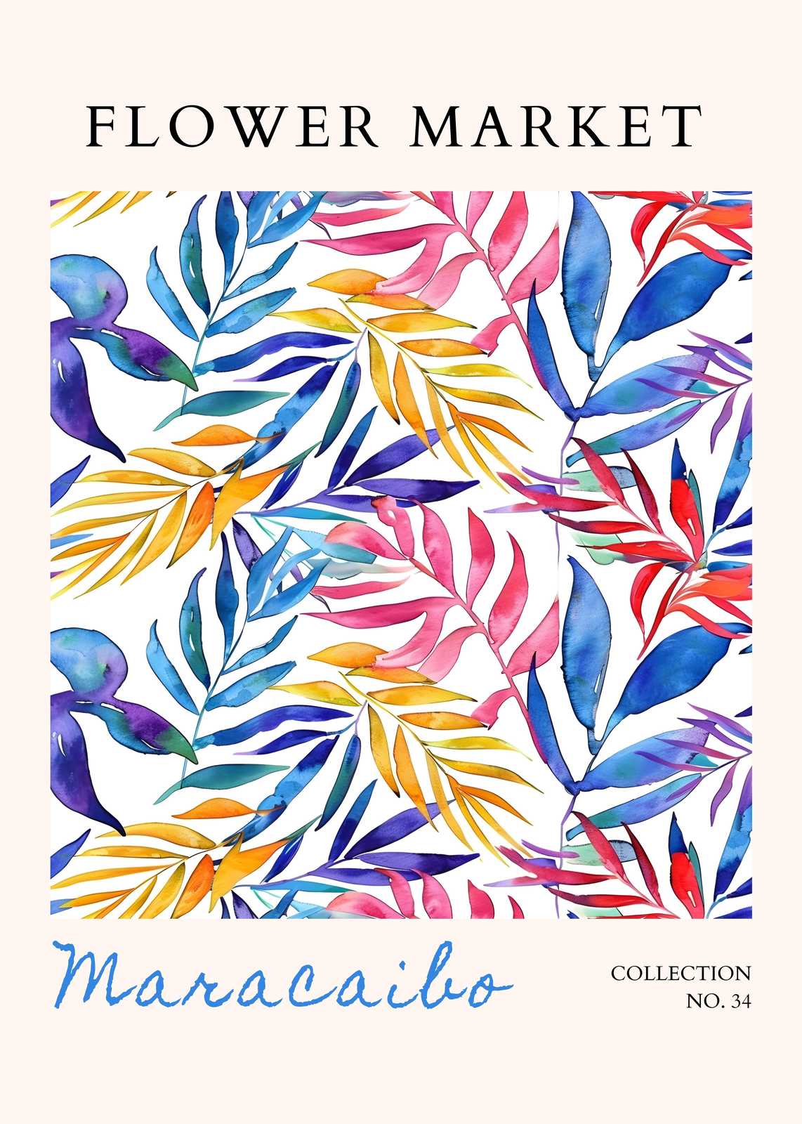 Maracaibo Tropical Leaves Wall Art