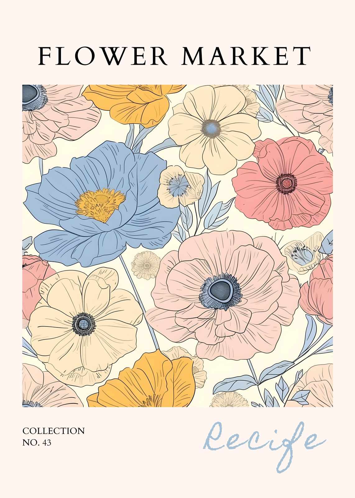 Vintage Floral Poster Wall Art