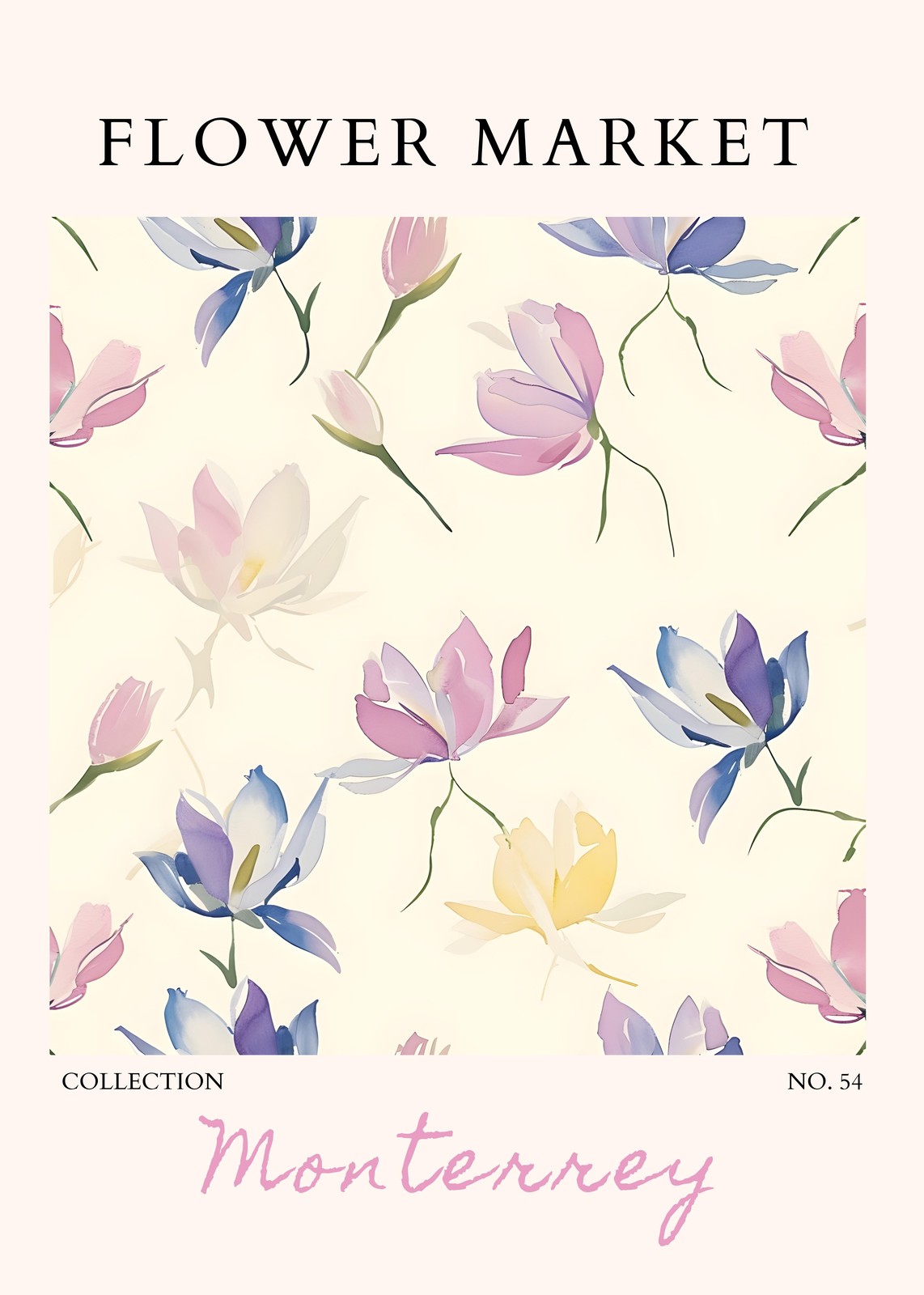 Monterrey Floral Watercolor Wall Art
