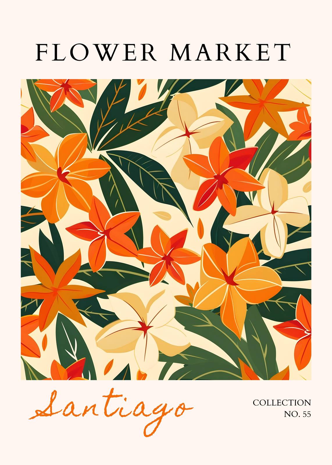 Vibrant Floral Market Santiago Wall Art
