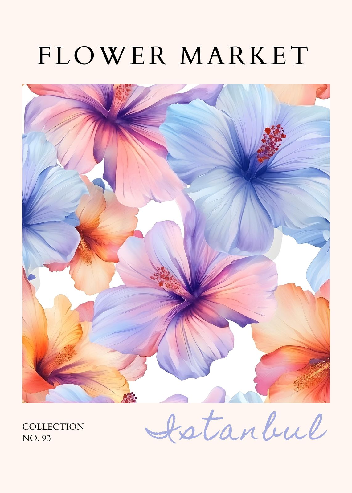 Vibrant Hibiscus Watercolor Floral Wall Art